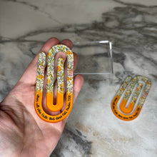 Load image into Gallery viewer, Jumbo Paperclip - Sunset Yellow/Orange
