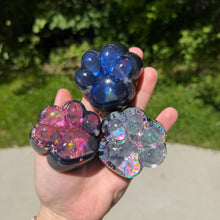 Load image into Gallery viewer, Squishy Toy - Paw Print, Galaxy Glitter
