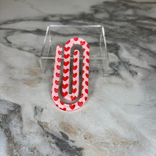 Load image into Gallery viewer, Jumbo Paperclip - Doodle Hearts
