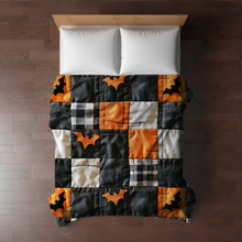 Load image into Gallery viewer, Blanket - Halloween - Quilted Bats - PREORDER 8/2-8/5
