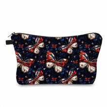 Load image into Gallery viewer, Pouch - America Red White Blue Butterfly
