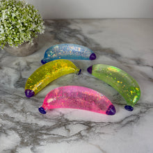 Load image into Gallery viewer, Squishy Toy - Glitter Banana - PREORDER
