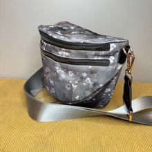 Load image into Gallery viewer, The Roni Nylon Crossbody - Grey Cherry Blossom
