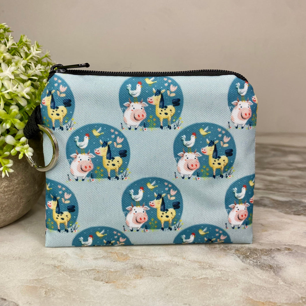 Mini Pouch - Farm Animal Circle
