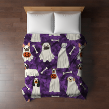 Load image into Gallery viewer, Blanket - Halloween - Ghost Dogs - PREORDER 7/29-8/1
