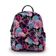 Load image into Gallery viewer, Mini Backpack - Purple Blue Pink Floral
