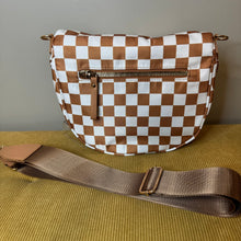 Load image into Gallery viewer, The Roni Nylon Crossbody - Checkered Camel -
