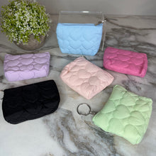 Load image into Gallery viewer, Mini Pouch - Stitched Hearts, Purple
