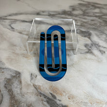 Load image into Gallery viewer, Jumbo Paperclip - Blue Crayon
