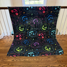 Load image into Gallery viewer, Blanket Halloween #36 - Rainbow Pumpkin - PREORDER ends 7/25
