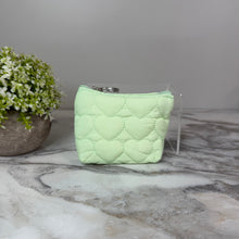 Load image into Gallery viewer, Mini Pouch - Stitched Hearts, Mint
