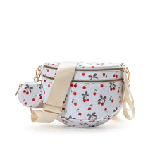 Load image into Gallery viewer, The Roni Nylon Crossbody - Cherry on White
