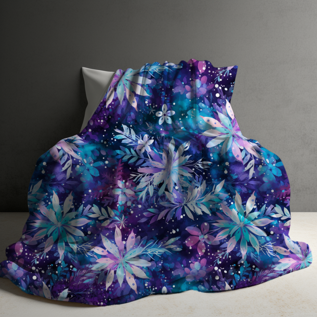 Blanket - Christmas - Blue Purple Snowflake - PREORDER ENDS 10/10