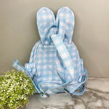 Load image into Gallery viewer, Mini Backpack - Easter - Gingham Bunny Ears - Blue
