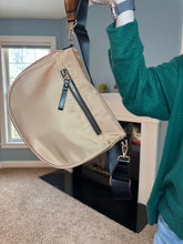 Load image into Gallery viewer, The Roni Nylon Crossbody - Peach + Black -
