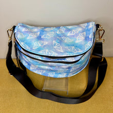 Load image into Gallery viewer, The Roni Nylon Crossbody - Butterfly Blue Purple
