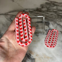 Load image into Gallery viewer, Jumbo Paperclip - Doodle Hearts
