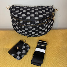 Load image into Gallery viewer, The Roni Nylon Crossbody - Checkered Denim - PREORDER ends 12/2
