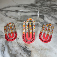 Load image into Gallery viewer, Jumbo Paperclip - Light Pink Religious Floral
