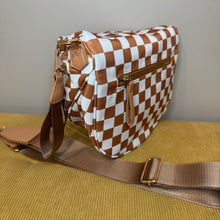Load image into Gallery viewer, The Roni Nylon Crossbody - Checkered Camel -
