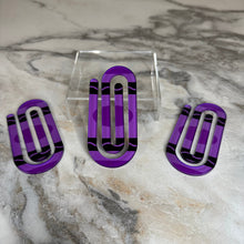 Load image into Gallery viewer, Jumbo Paperclip - Purple Crayon
