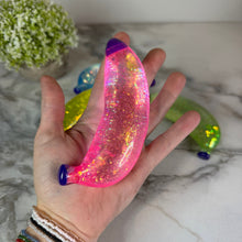 Load image into Gallery viewer, Squishy Toy - Glitter Banana - PREORDER
