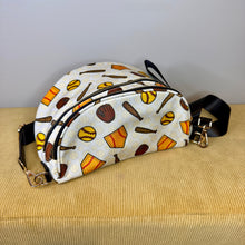 Load image into Gallery viewer, The Roni Nylon Crossbody - Softball on White
