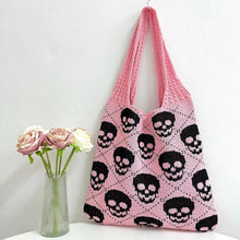 Load image into Gallery viewer, Tote Bag - Knit Sweater - Halloween Skull - PREORDER 8/18-8/21

