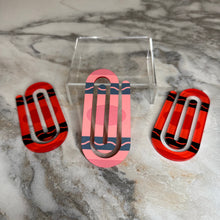 Load image into Gallery viewer, Jumbo Paperclip - Red Crayon
