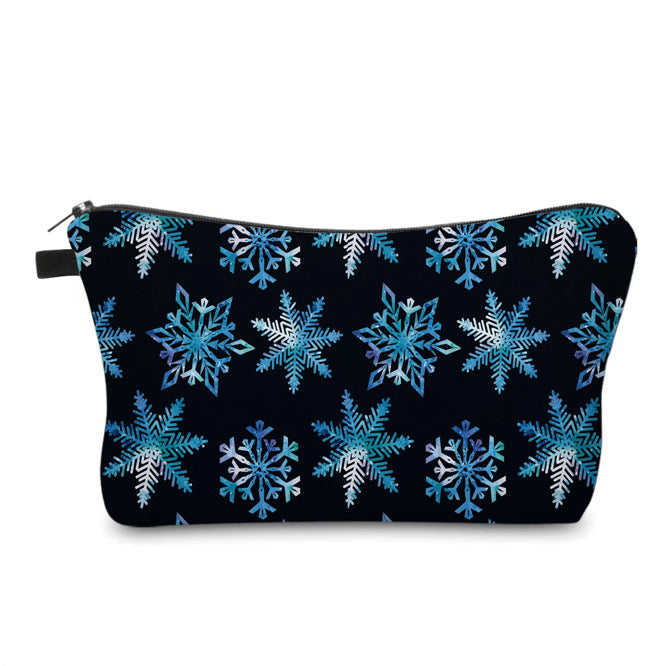 Pouch - Christmas Blue Black Snowflake - PREORDER ENDS 10/20