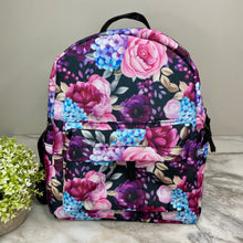 Load image into Gallery viewer, Mini Backpack - Purple Blue Pink Floral
