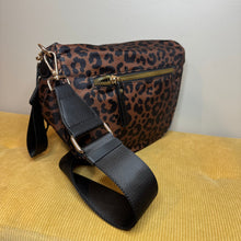 Load image into Gallery viewer, The Roni Nylon Crossbody - Animal Print Black &amp; Caramel
