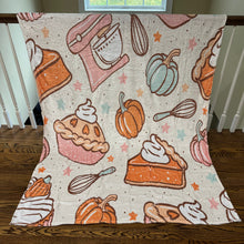 Load image into Gallery viewer, Blanket - Halloween - Fall Cake Pie Baking - PREORDER 7/29-8/1
