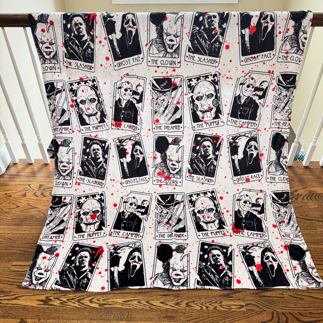 Blanket - Halloween - Blood Splatter Tarot Cards - PREORDER