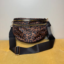 Load image into Gallery viewer, The Roni Nylon Crossbody - Animal Print Black &amp; Caramel

