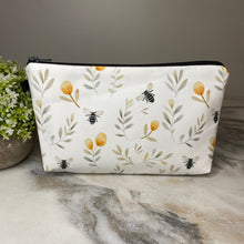 Load image into Gallery viewer, Pouch - Bee Floral Leaves
