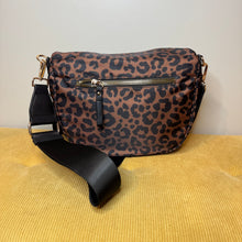 Load image into Gallery viewer, The Roni Nylon Crossbody - Animal Print Black &amp; Caramel
