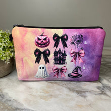 Load image into Gallery viewer, Pouch - Halloween Things Purple Black
