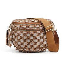 Load image into Gallery viewer, The Roni Nylon Crossbody - Checkered Denim - PREORDER ends 12/2
