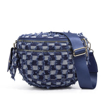 Load image into Gallery viewer, The Roni Nylon Crossbody - Checkered Denim - PREORDER ends 12/2
