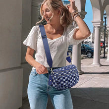 Load image into Gallery viewer, The Roni Nylon Crossbody - Checkered Denim - PREORDER ends 12/2
