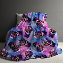 Load image into Gallery viewer, Blanket Halloween #19 - Skull Purple Blue Purple - PREORDER ends 7/25
