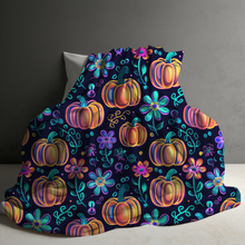 Load image into Gallery viewer, Blanket - Halloween - Glowing Pumpkins - PREORDER 7/29-8/1
