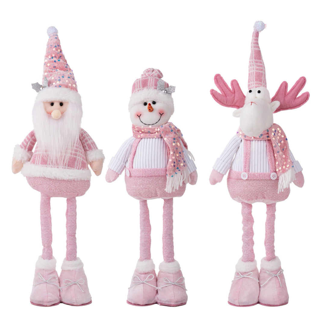 Telescopic Standing Christmas Decor - Pink & White - PREORDER 10/3-10/6