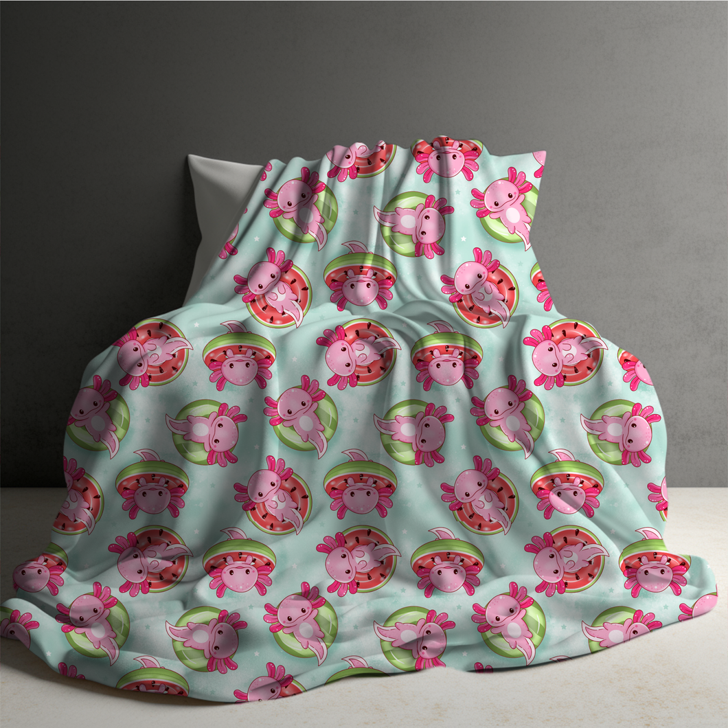 Blanket - Axolotl Watermelon - PREORDER