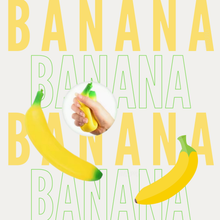 Load image into Gallery viewer, Stress Squishy Toy - Banana + Green - PREORDER
