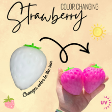 Load image into Gallery viewer, Squishy Toy - Sunlight Color Changing Strawberry
