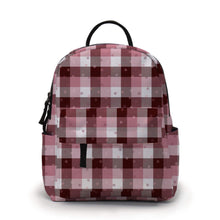 Load image into Gallery viewer, Mini Backpack - Valentine’s Day Pink Plaid
