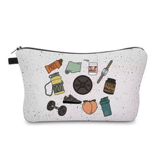 Load image into Gallery viewer, Pouch - Gym Workout on Speckled White
