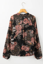 Load image into Gallery viewer, Printed Surplice Long Sleeve Blouse
